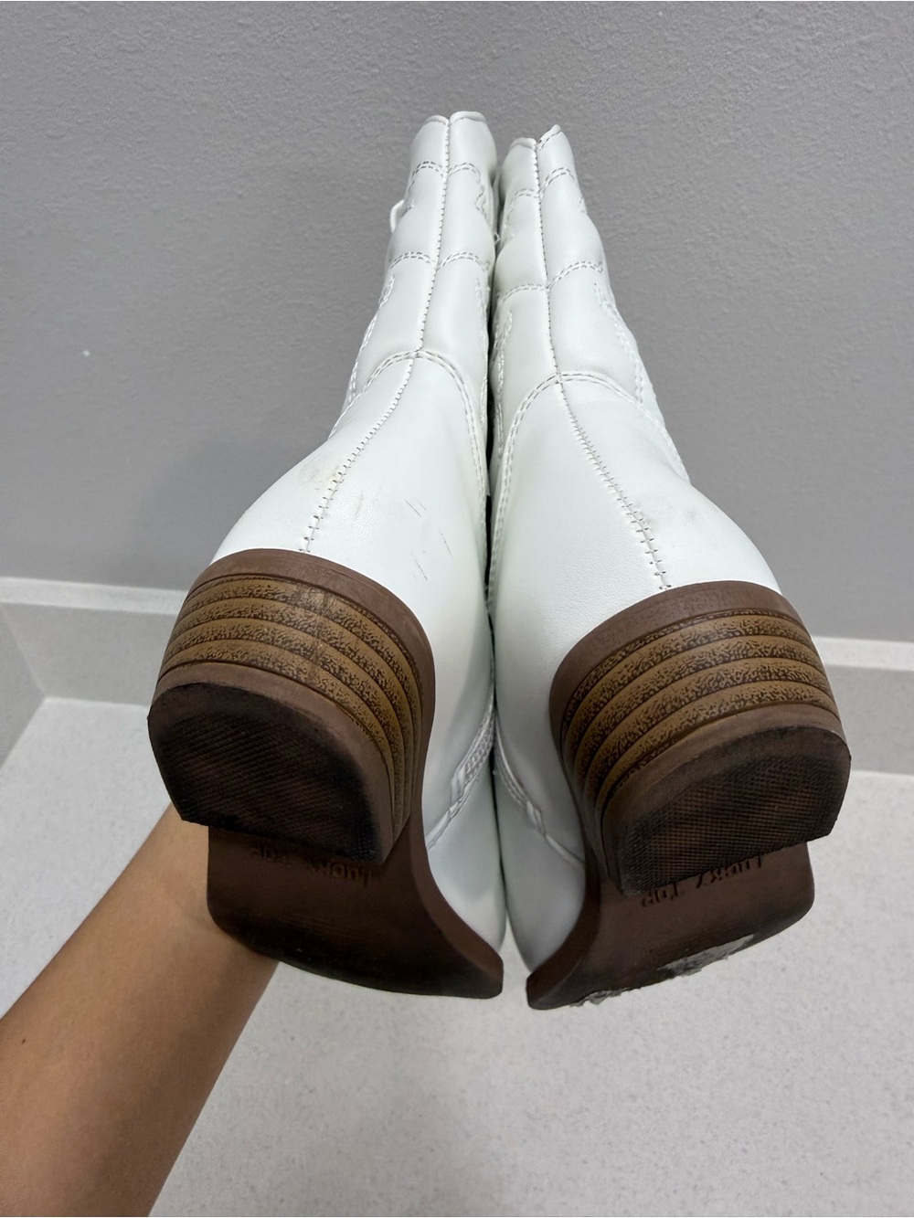Girls White Western Booties - Classic Cowboy Style - Picture 5 of 8